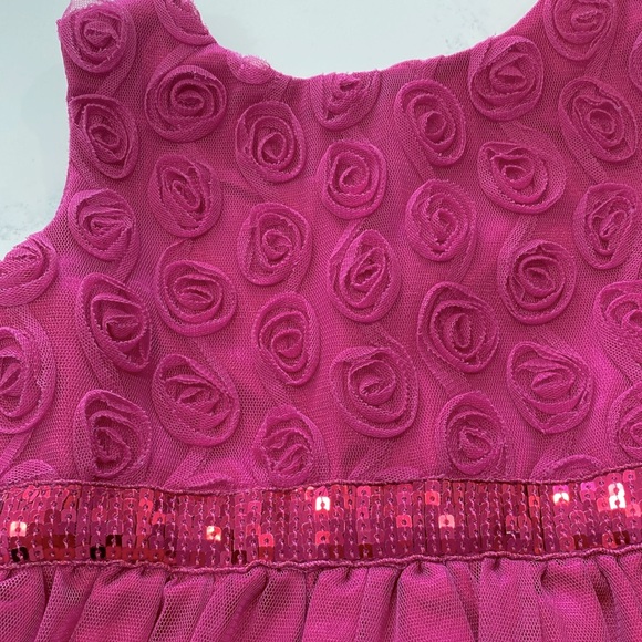 Pink kids party dress with tulle and sequin girls size 5 - Picture 2 of 8